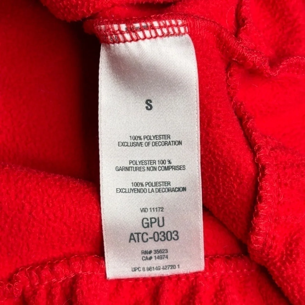 Carters‎ Girls Winter Nightgown Pajamas Size S Red Fleece Embroidered Snowman